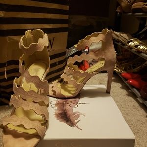 Pinky sexy cut out strappy high heel Sandal